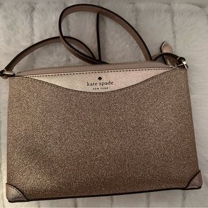 Rose Gold Shimmery Kate Spade Croosbody Purse